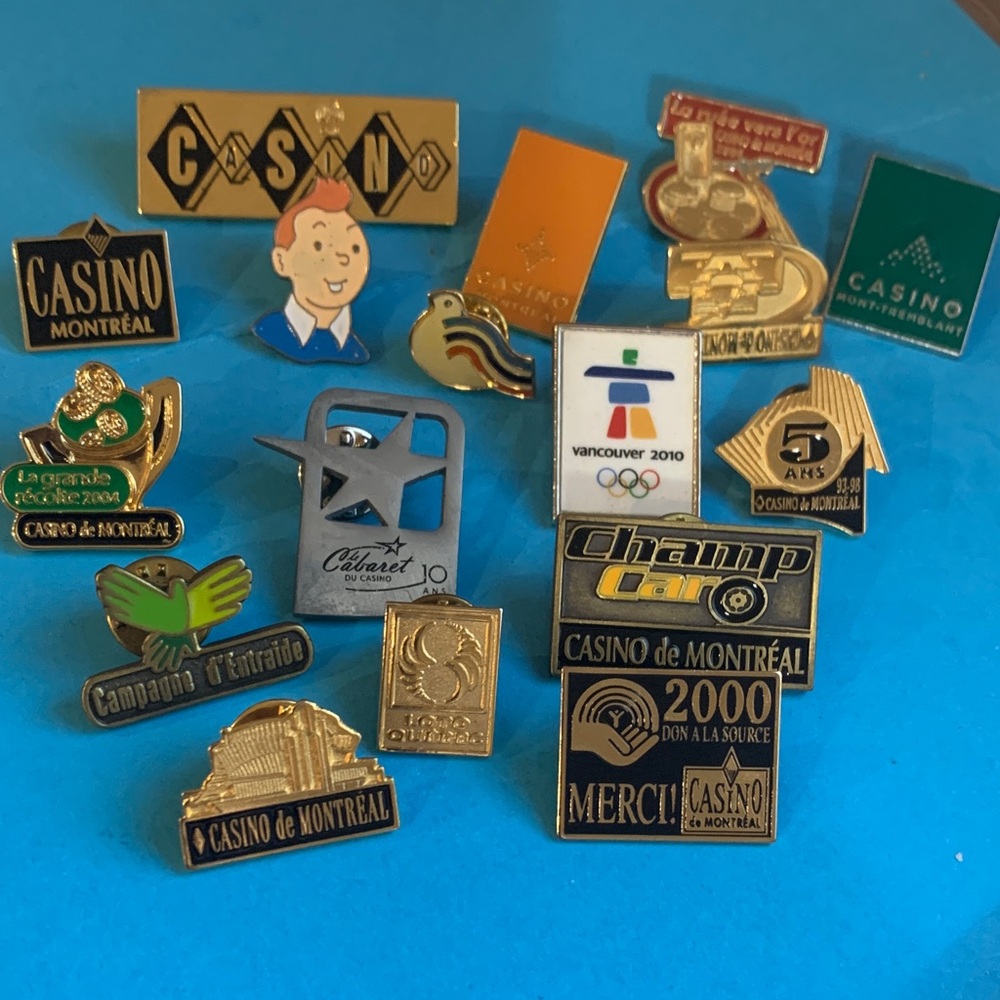 Casio Gold and Blue Pin Collection. Collectibles